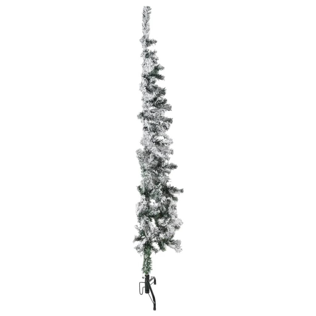 vidaXL Slim Artificial Half Christmas Tree with Flocked Snow 120 cm