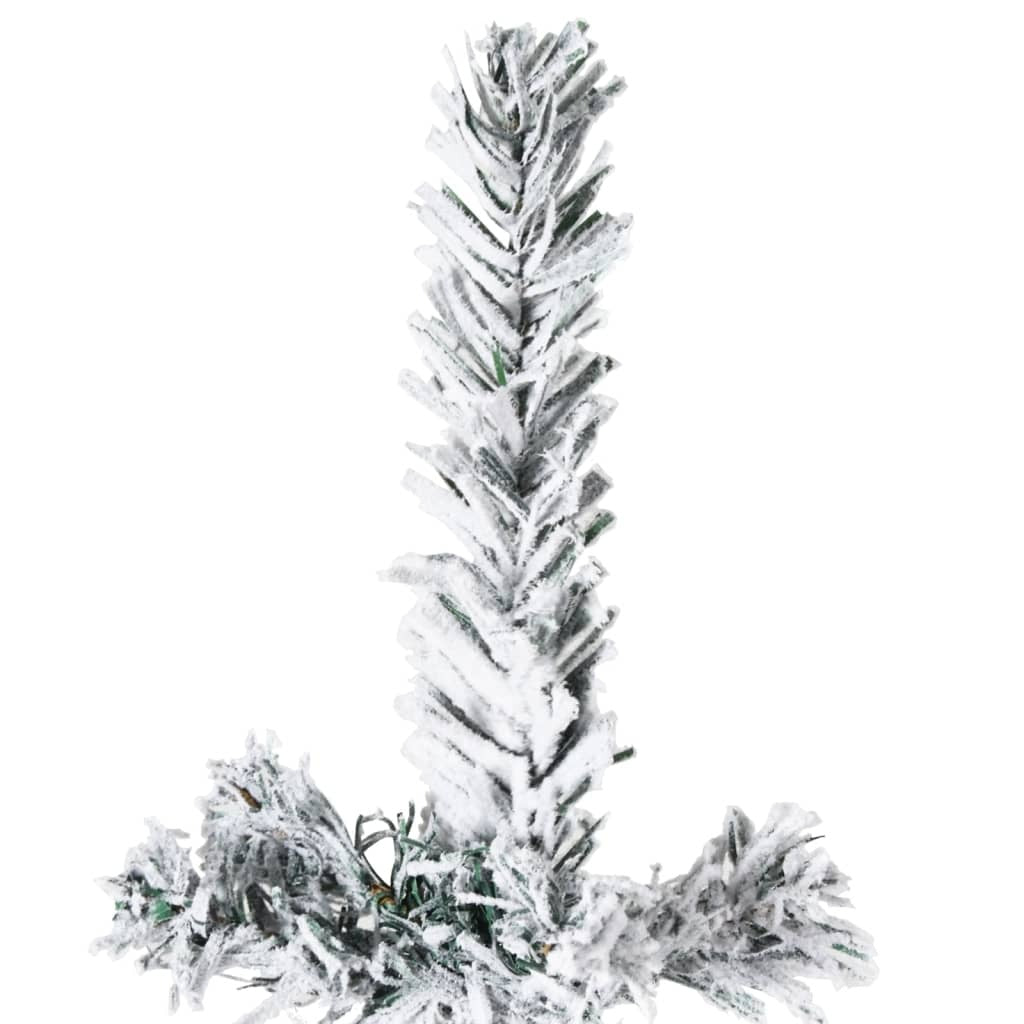 vidaXL Slim Artificial Half Christmas Tree with Flocked Snow 120 cm