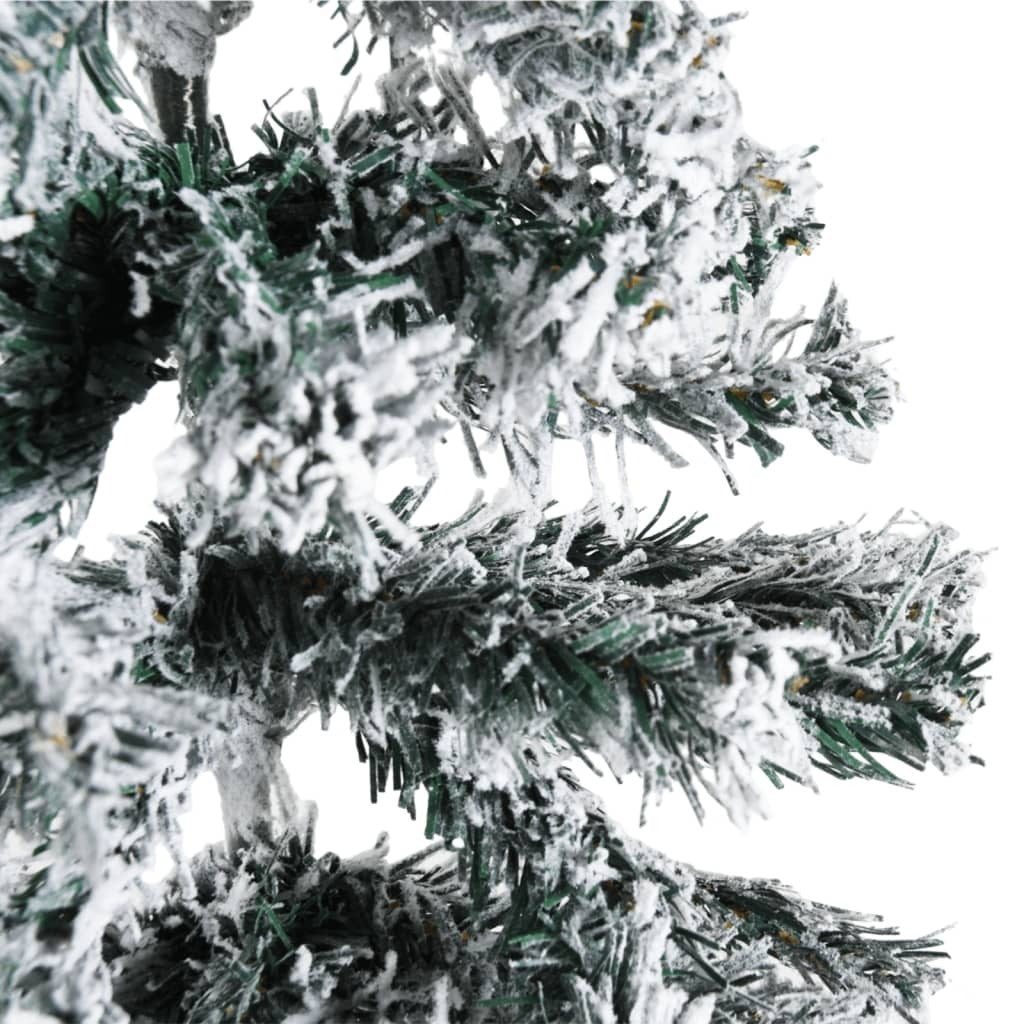 vidaXL Slim Artificial Half Christmas Tree with Flocked Snow 120 cm