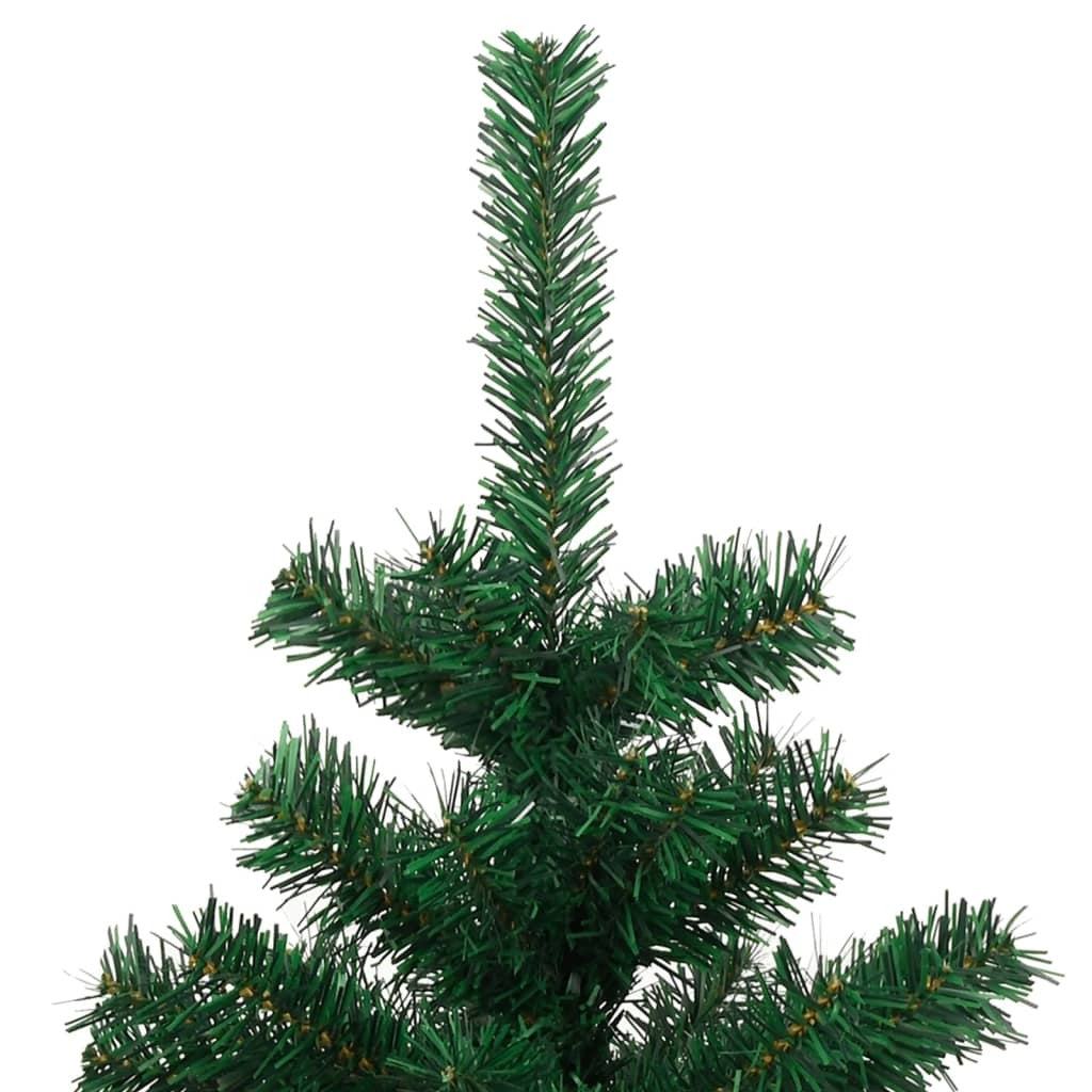 vidaXL Swirl Pre-lit Christmas Tree with Stand Green 150 cm PVC