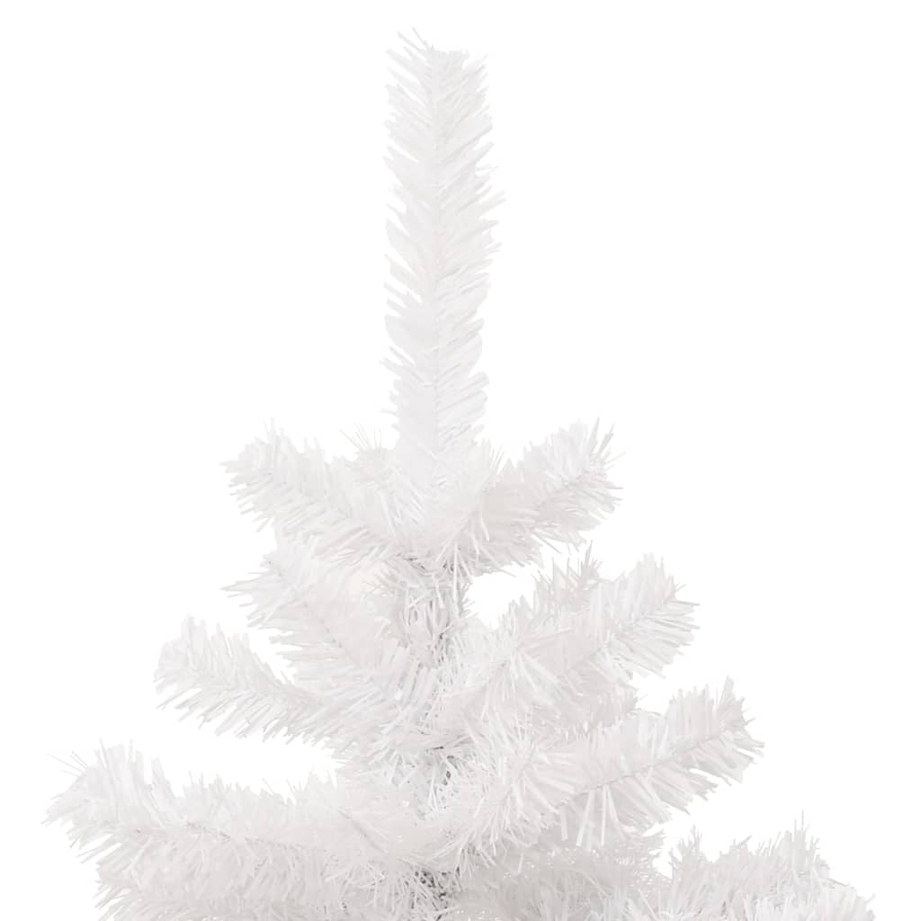 vidaXL Swirl Pre-lit Christmas Tree with Stand White 150 cm PVC