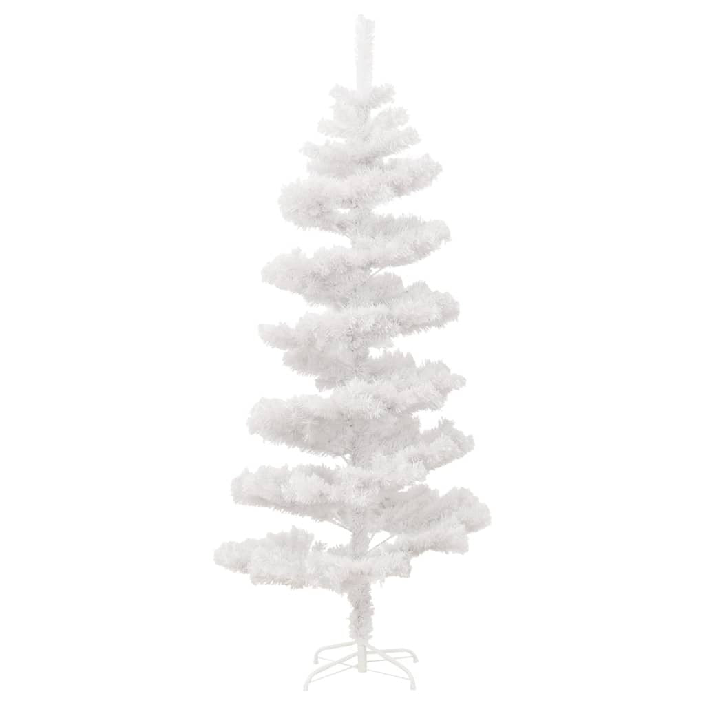 vidaXL Swirl Pre-lit Christmas Tree with Stand White 180 cm PVC