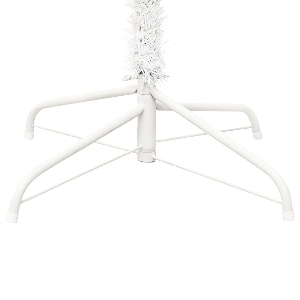 vidaXL Upside-down Artificial Christmas Tree with Stand White 210 cm