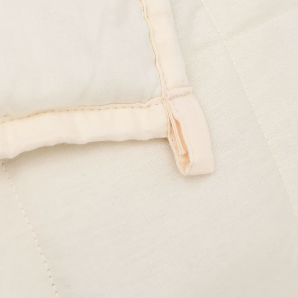 Weighted Blanket Light Cream 155x220 cm 7 kg Fabric