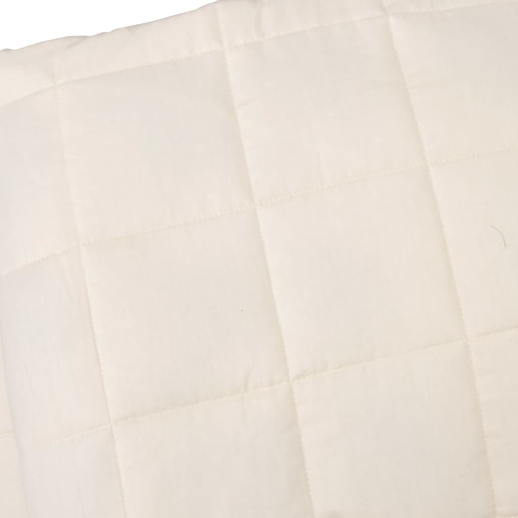 vidaXL Weighted Blanket Light Cream 220x235 cm King 11 kg Fabric