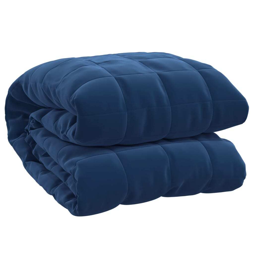 vidaXL Weighted Blanket Blue 150x200 cm 11 kg Fabric