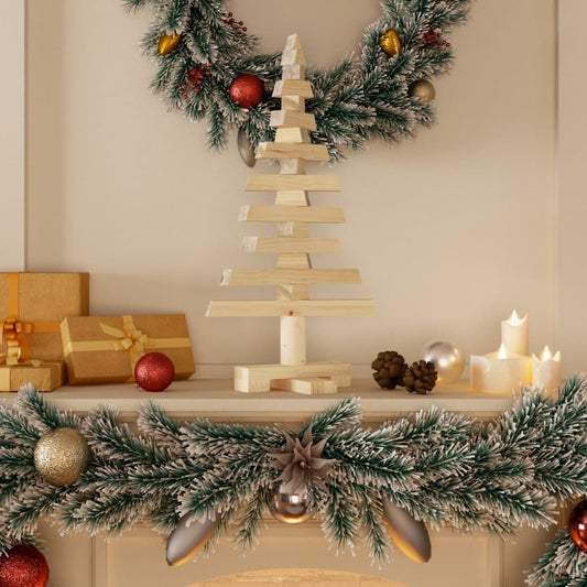 vidaXL Wooden Christmas Tree for Decoration 60 cm Solid Wood Pine