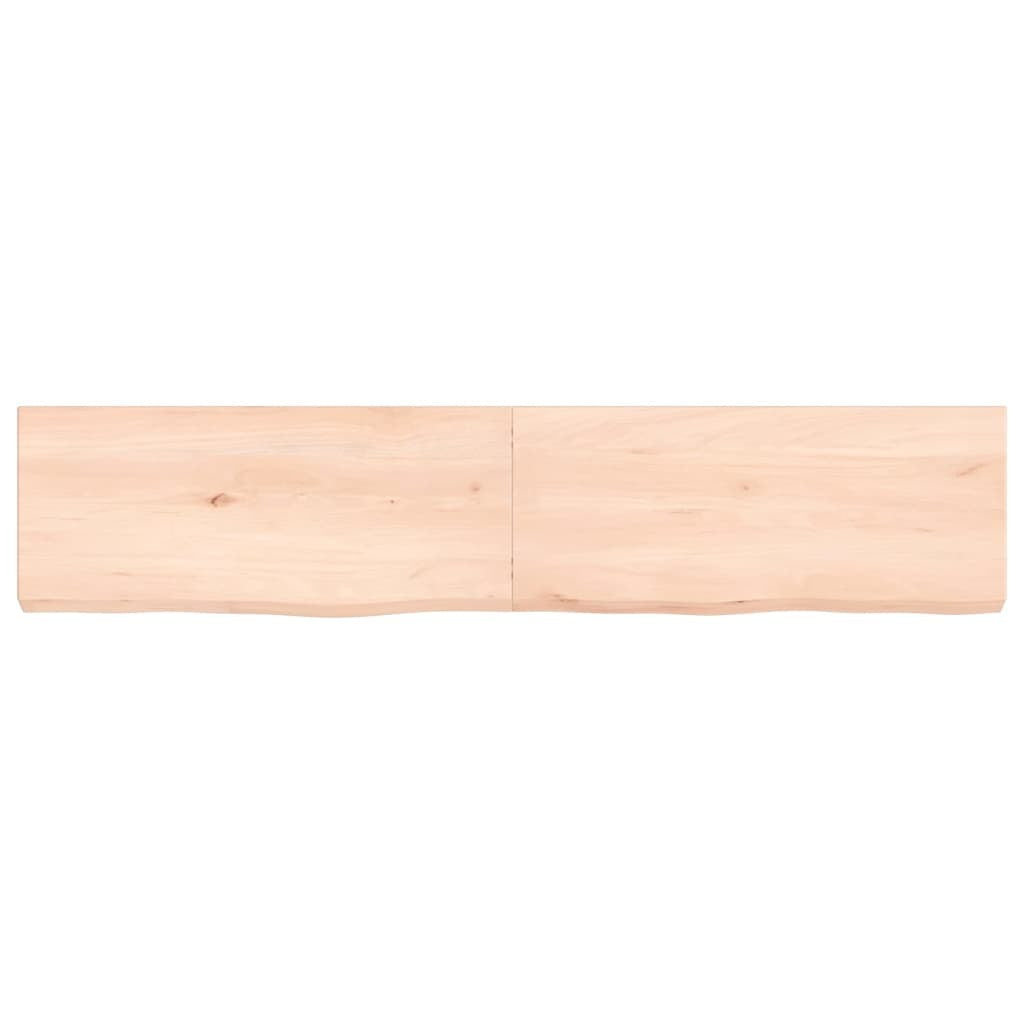 vidaXL Wall Shelf 140x30x(2-6) cm Untreated Solid Wood Oak