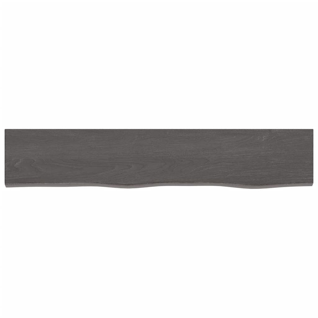 vidaXL Wall Shelf Dark Brown 100x20x4 cm Treated Solid Wood Oak