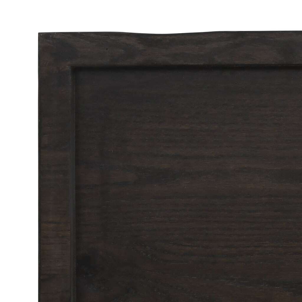 vidaXL Wall Shelf Dark Brown 160x60x(2-6) cm Treated Solid Wood Oak