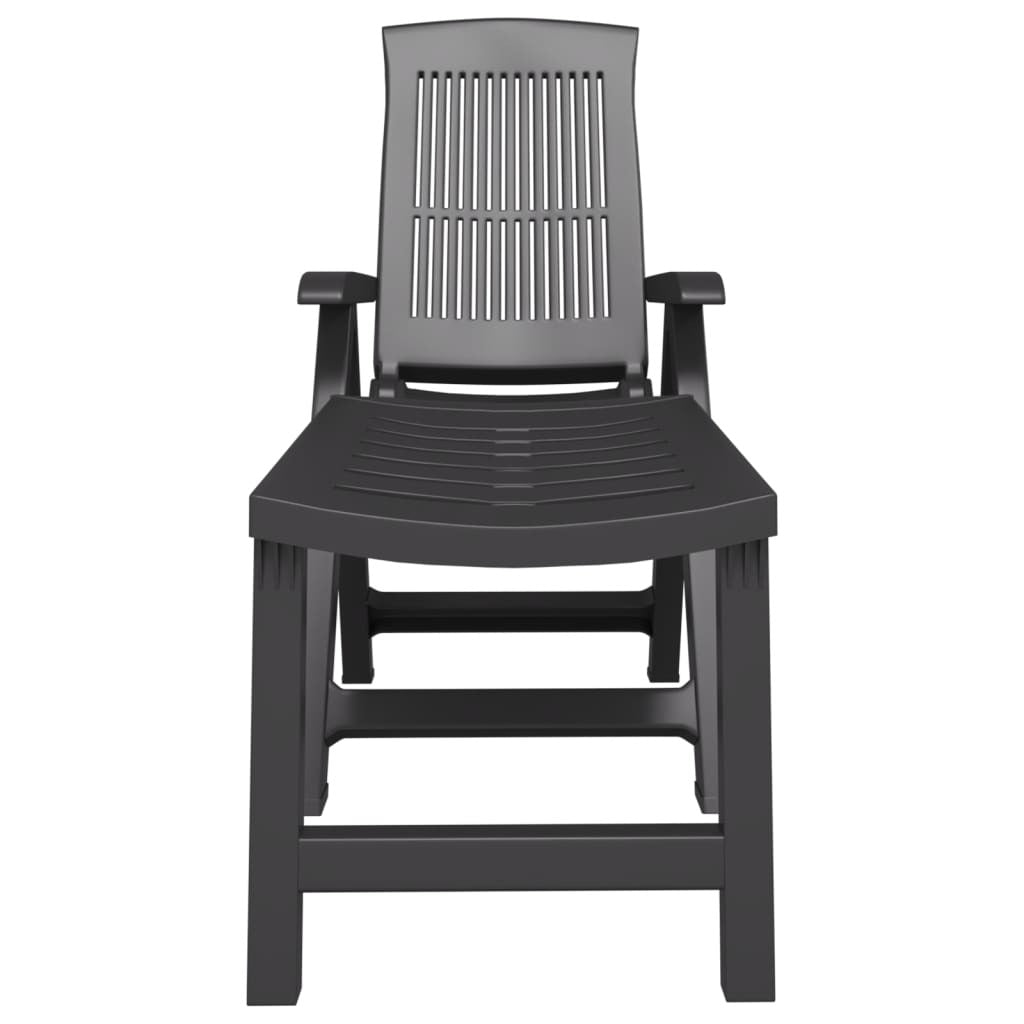 vidaXL Sun Lounger Anthracite Plastic