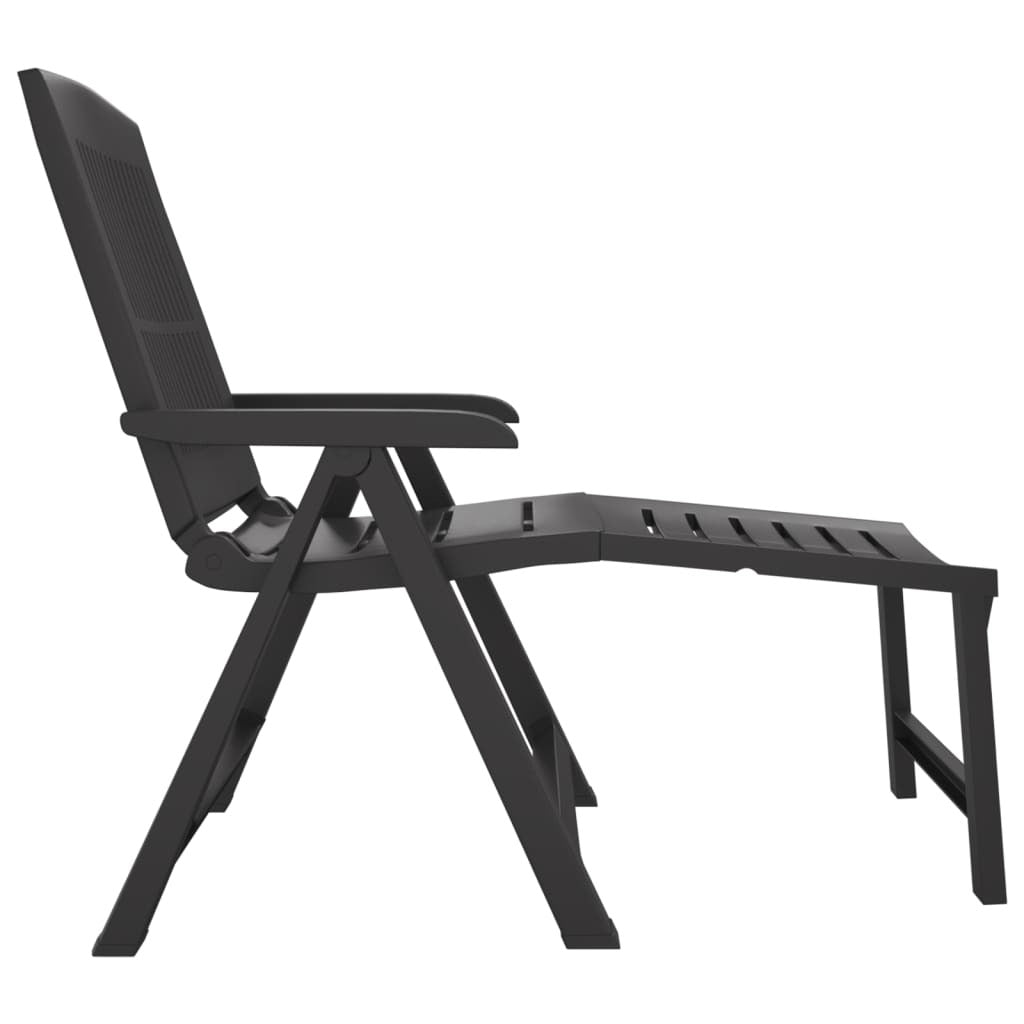 vidaXL Sun Lounger Anthracite Plastic