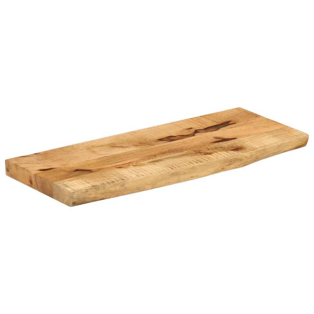 vidaXL Table Top 70x40x3.8 cm Live Edge Solid Wood Rough Mango