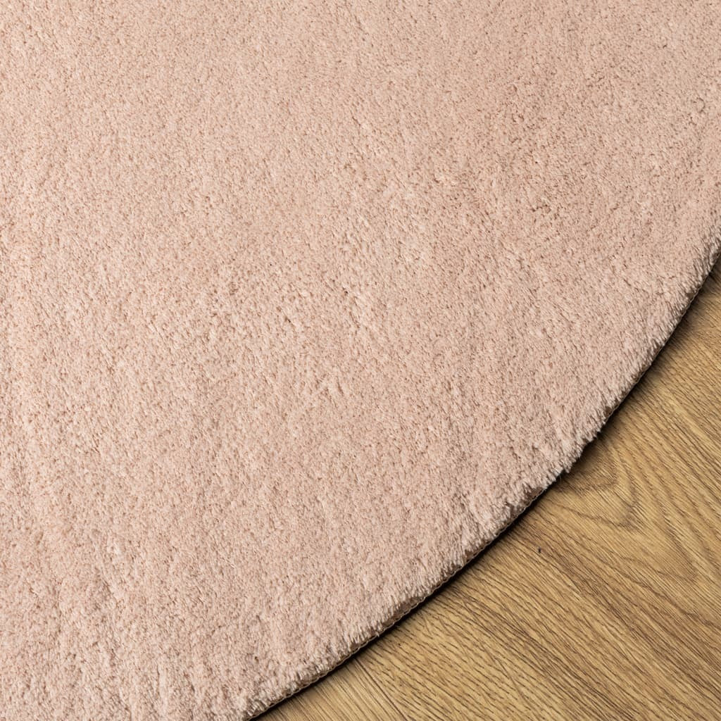 vidaXL Rug HUARTE Short Pile Soft and Washable Blush  120 cm