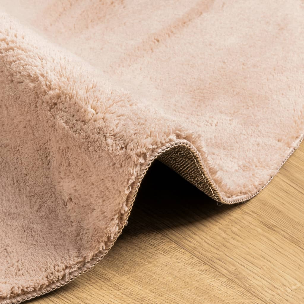 vidaXL Rug HUARTE Short Pile Soft and Washable Blush  120 cm