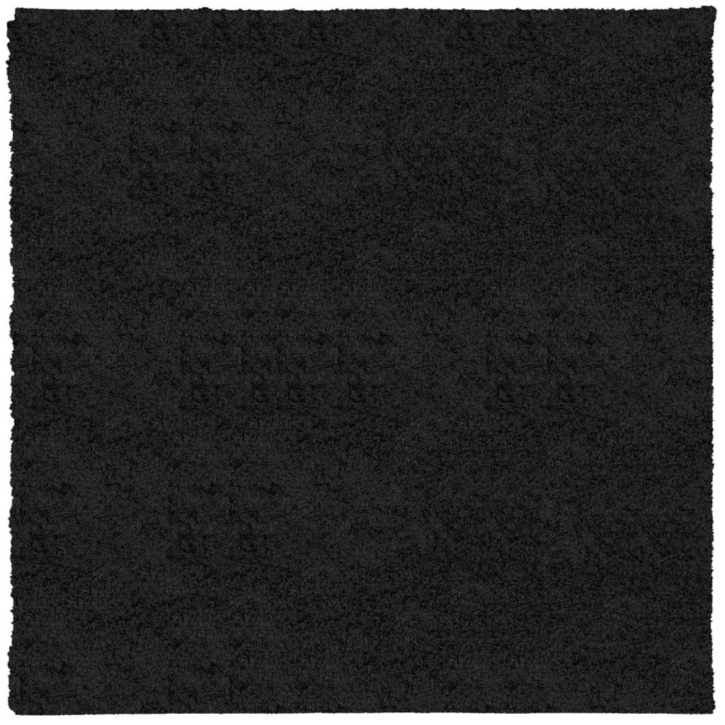 vidaXL Shaggy Rug PAMPLONA High Pile Modern Black 160x160 cm