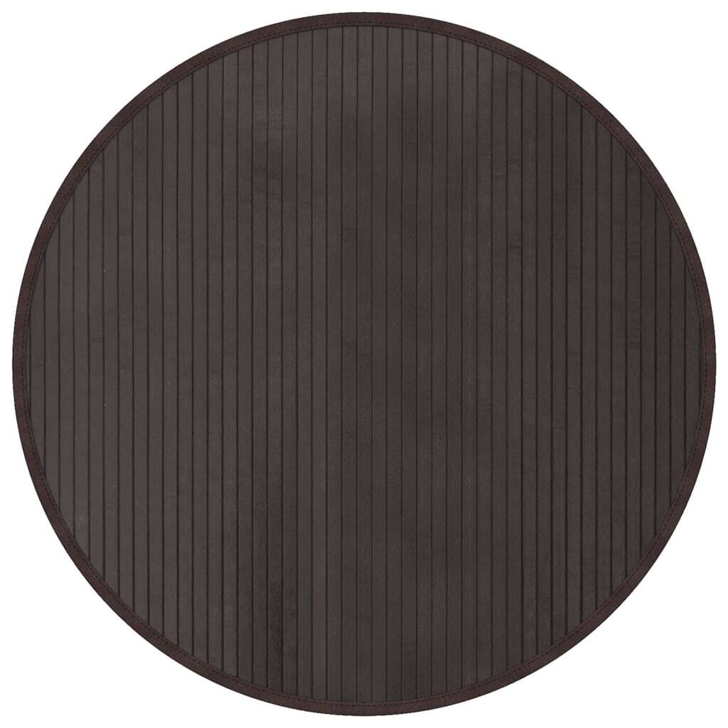 vidaXL Rug Round Dark Brown80 cm Bamboo