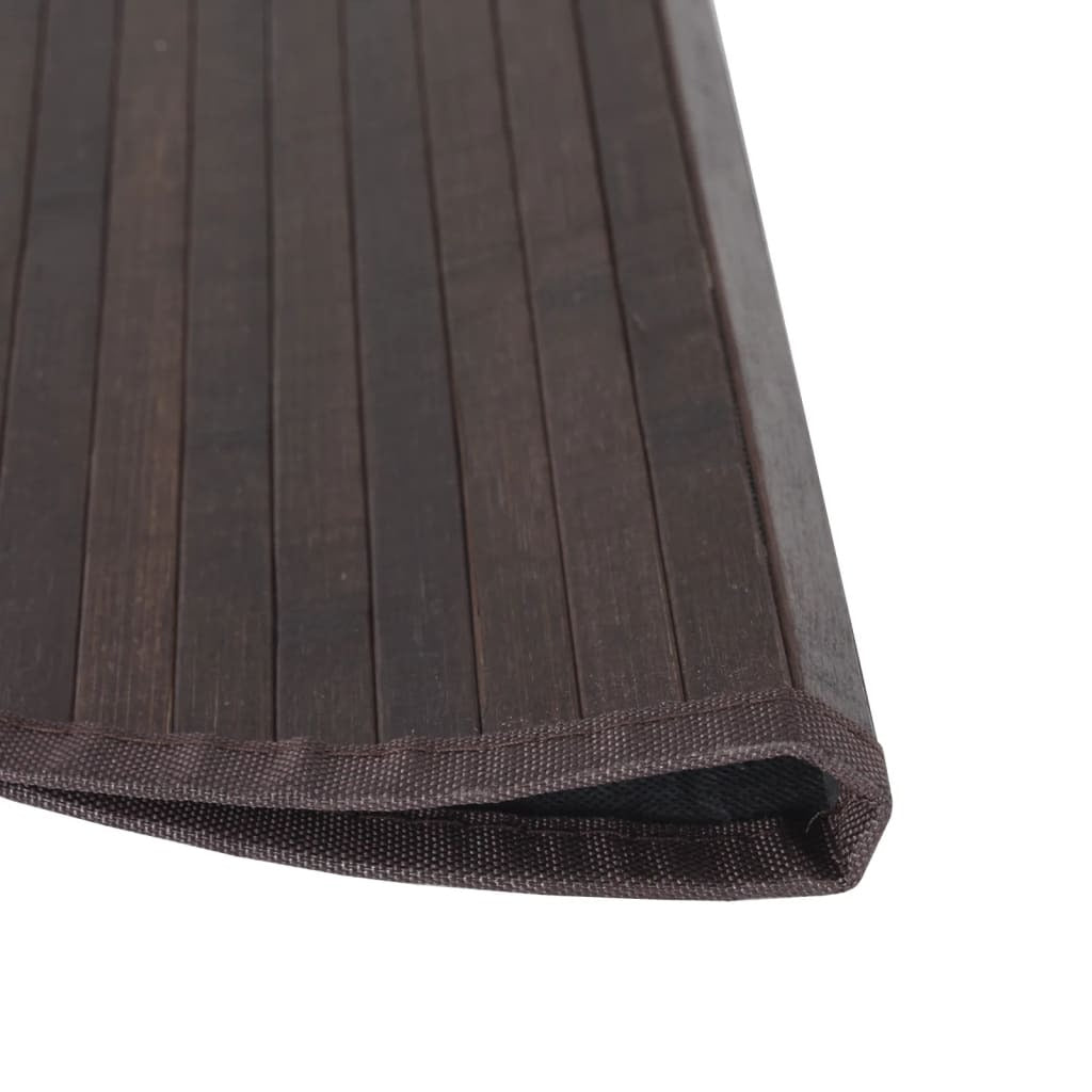 vidaXL Rug Round Dark Brown80 cm Bamboo