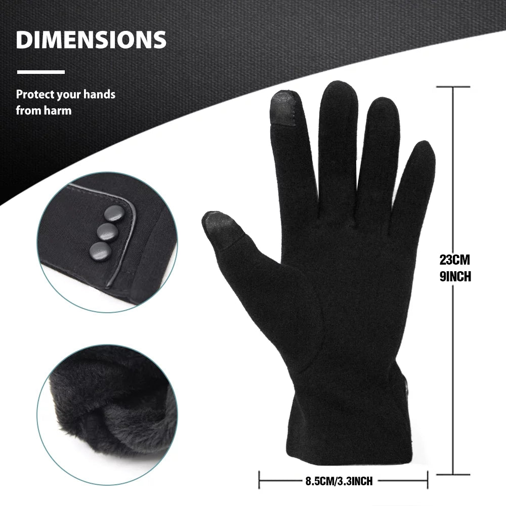 Women Warm Gloves Touchscreen Gloves for Women Windproof Mittens