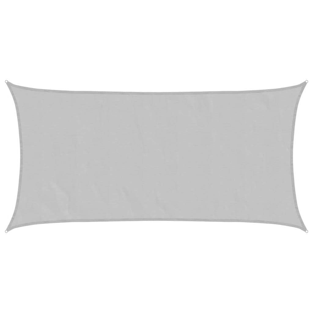 vidaXL Sun Shade Sail Light Grey 3.5x2 m 100% Polyester Oxford