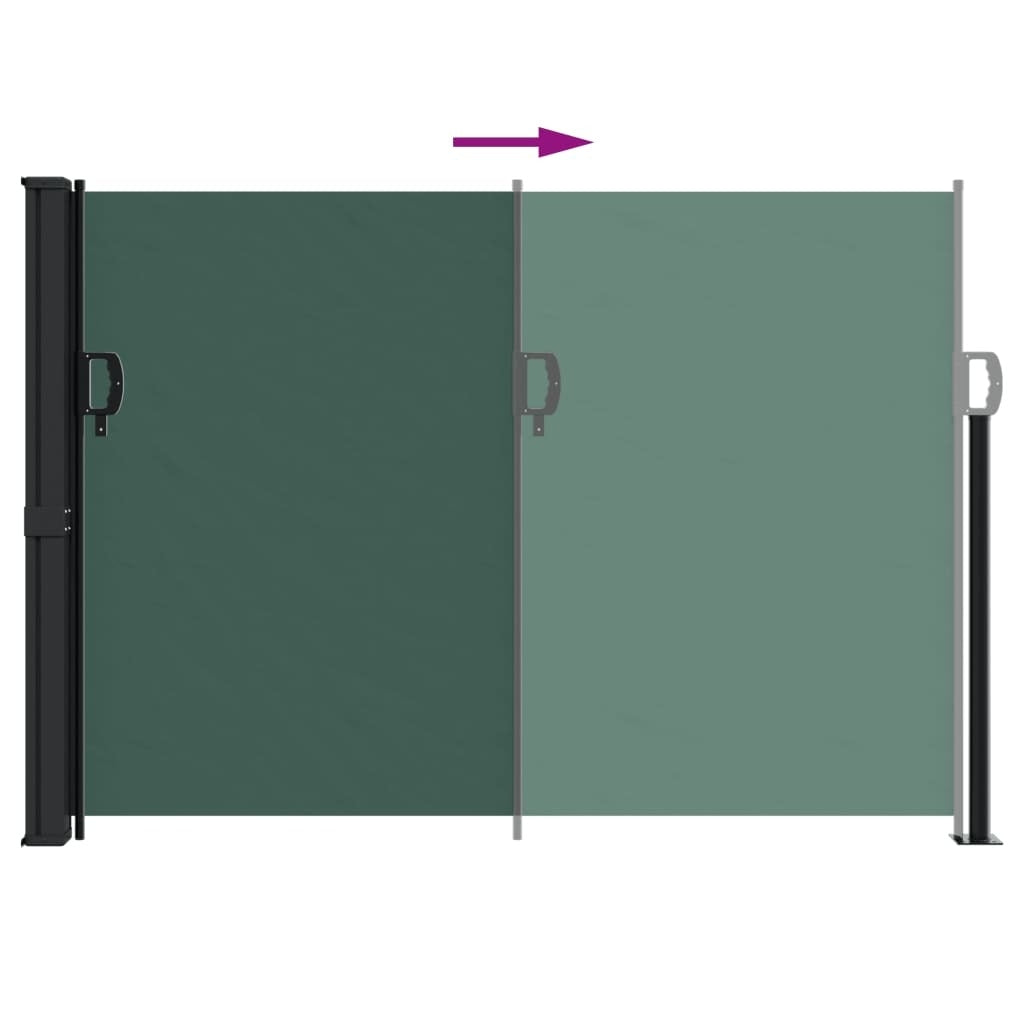 vidaXL Retractable Side Awning Dark Green 140x300 cm