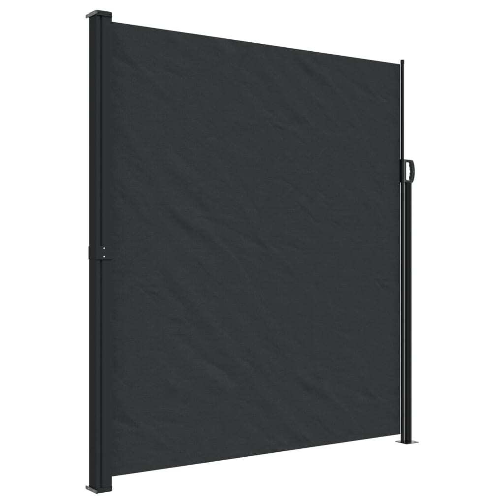 vidaXL Retractable Side Awning Black 220x300 cm