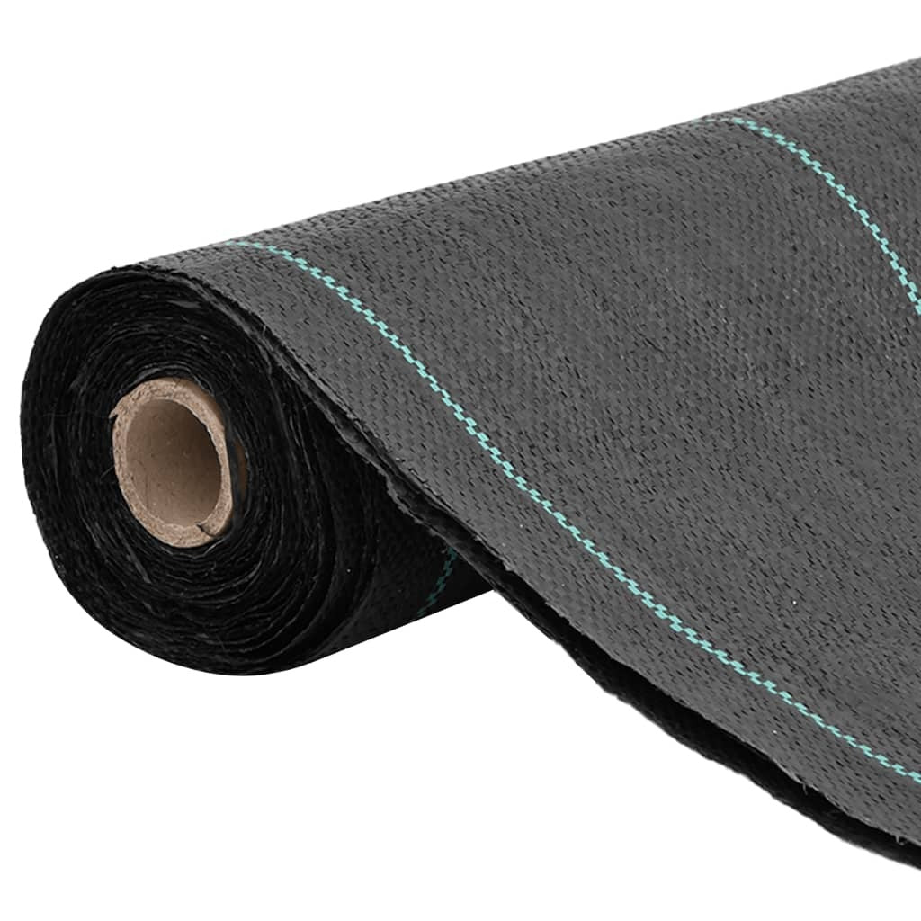 vidaXL Weed Membrane Black 1.5x200 m PP