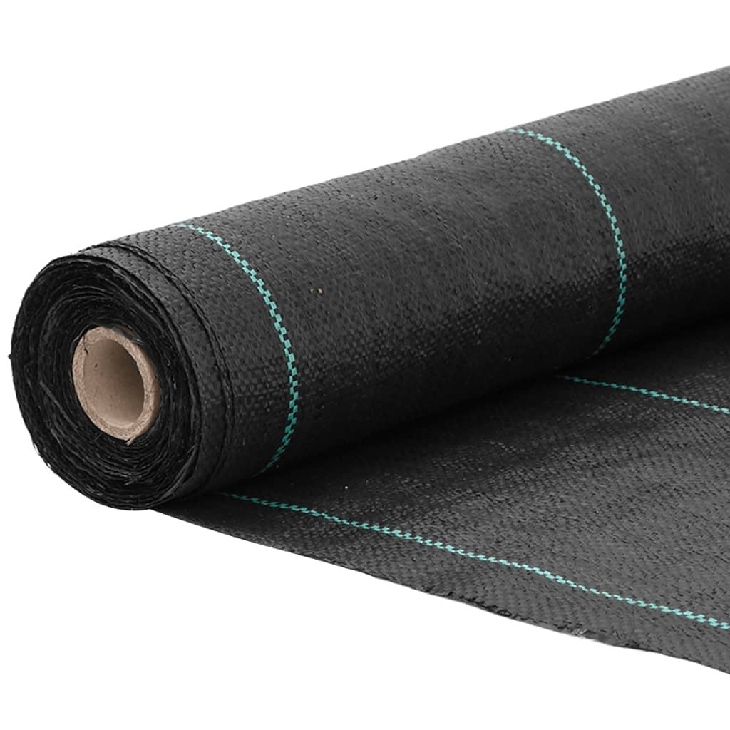 vidaXL Weed Membrane Black 1.5x200 m PP