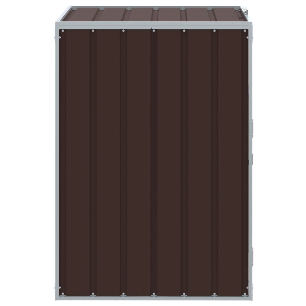 Wheelie Bin Storage for Single Bin Brown 72x81x115 cm Steel