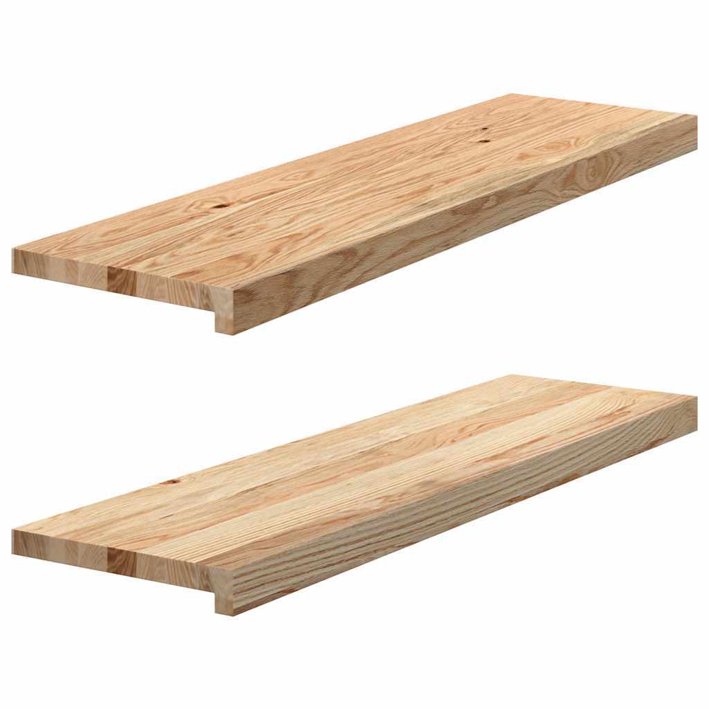 Window Sills 2 pcs?Untreated 90x25x2 cm Solid Wood Oak