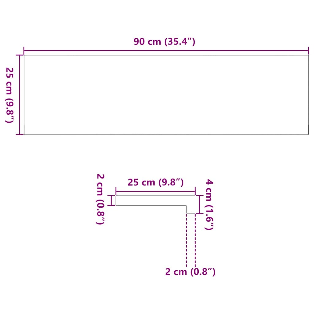 Window Sills 2 pcs?Untreated 90x25x2 cm Solid Wood Oak