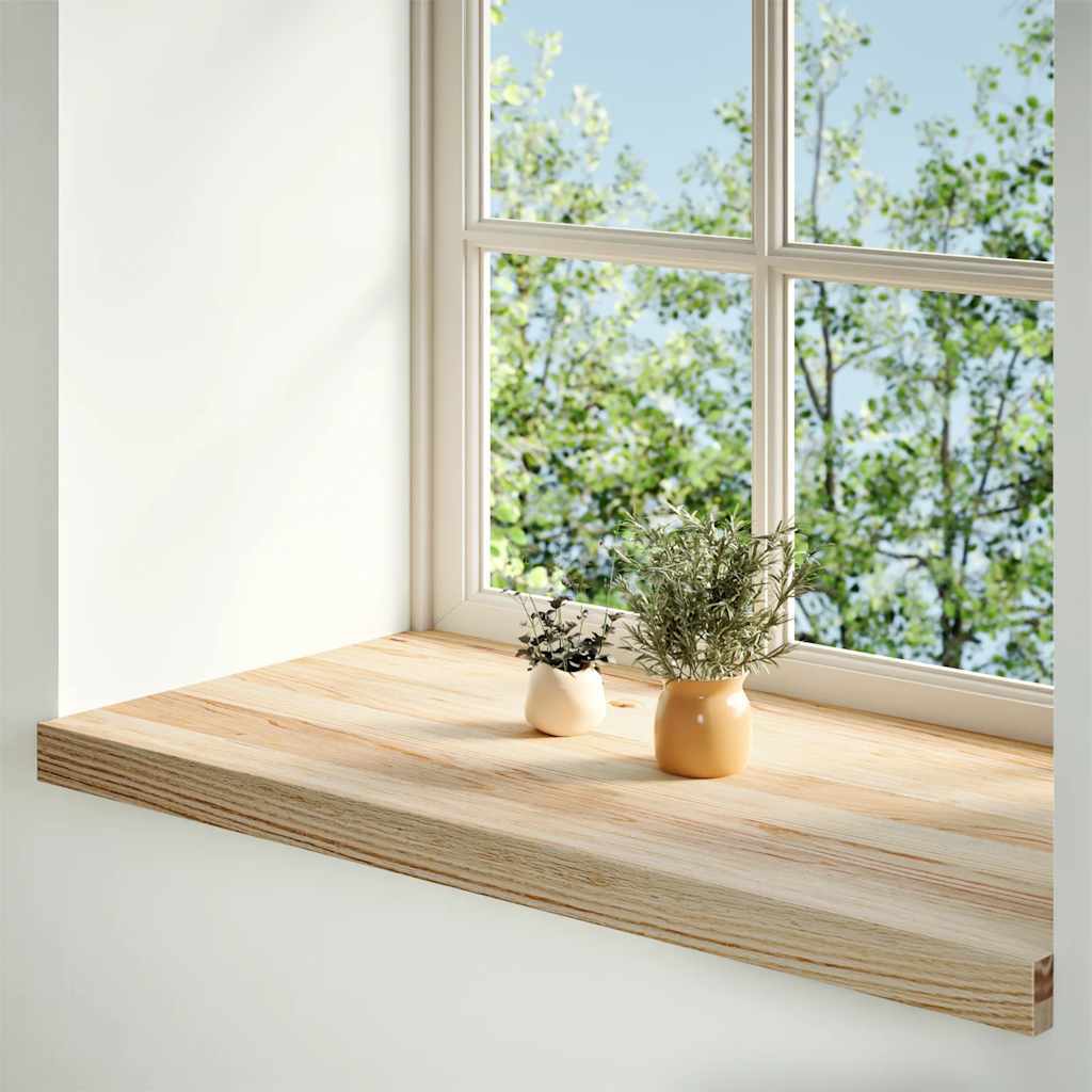 Window Sills 2 pcs Untreated 80x40x2 cm Solid Wood Oak