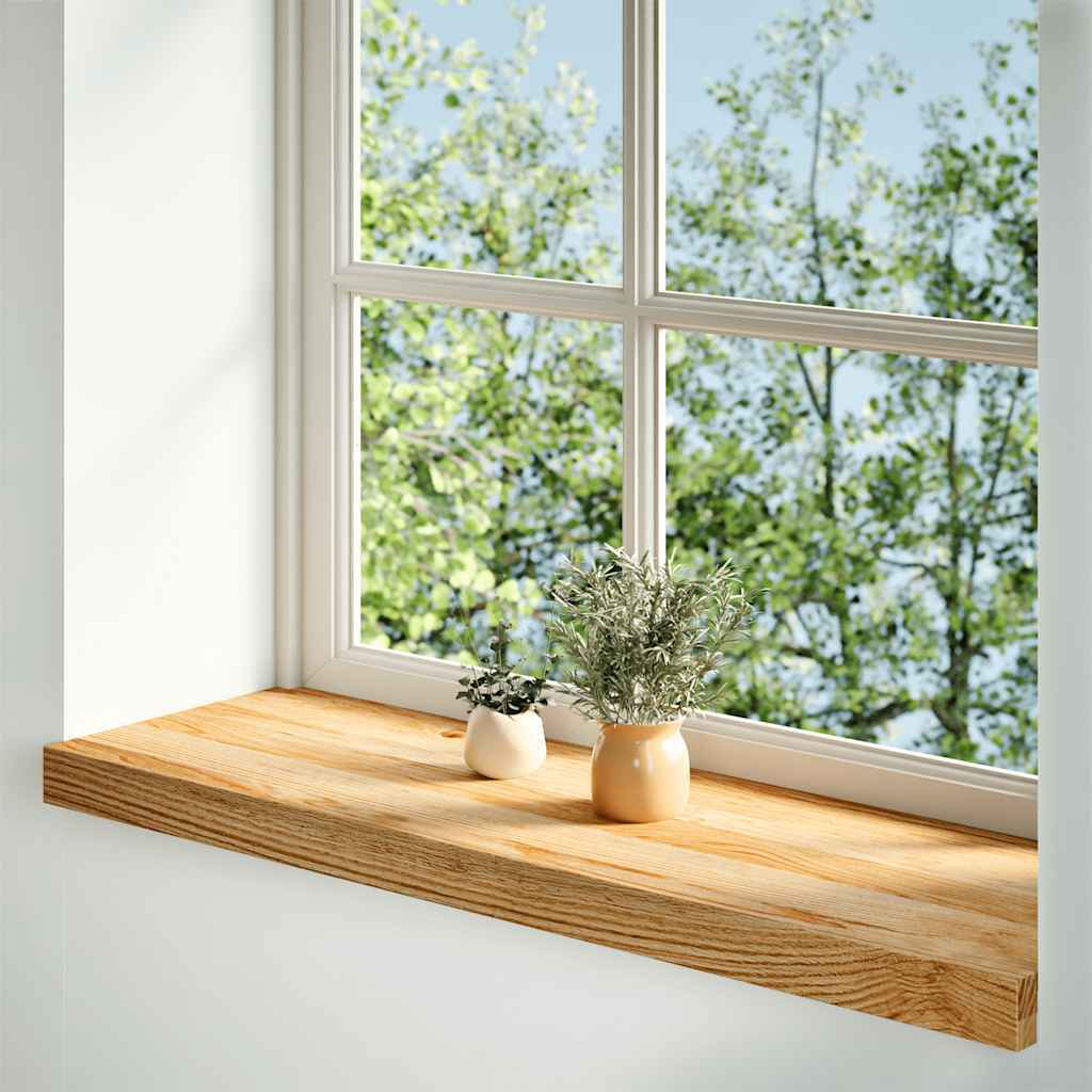 Window Sills 2 pcs?Light Brown 70x25x2 cm Solid Wood Oak