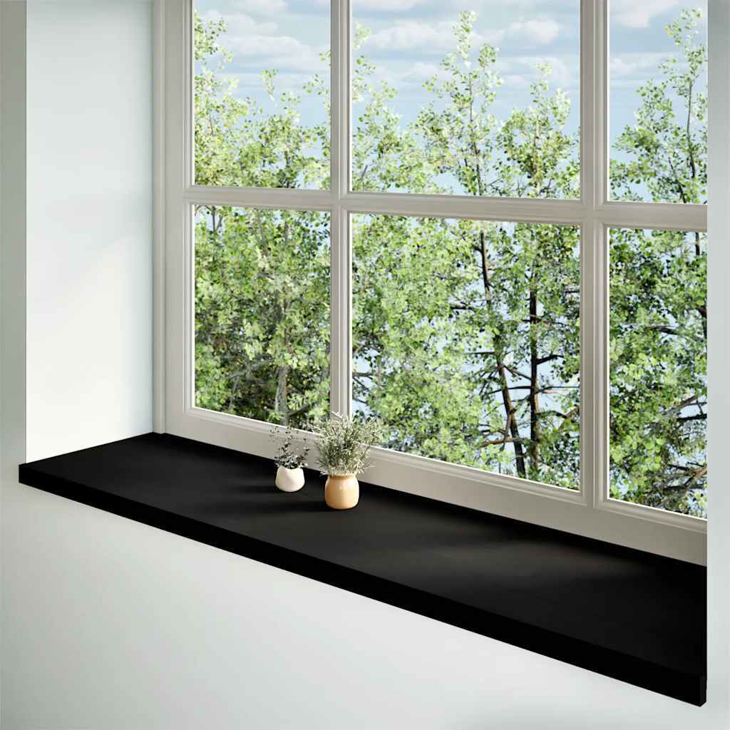 Window Sills 2 pcs Dark Brown 160x40x2 cm Solid Wood Oak