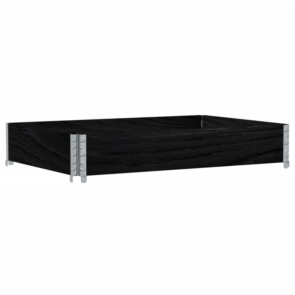 vidaXL Pallet Collar Black 120x80 cm Solid Wood Pine