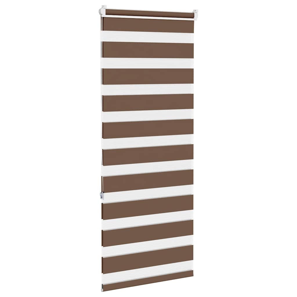 Zebra Blind Brown 65x150 cm Fabric Width 60.9 cm Polyester