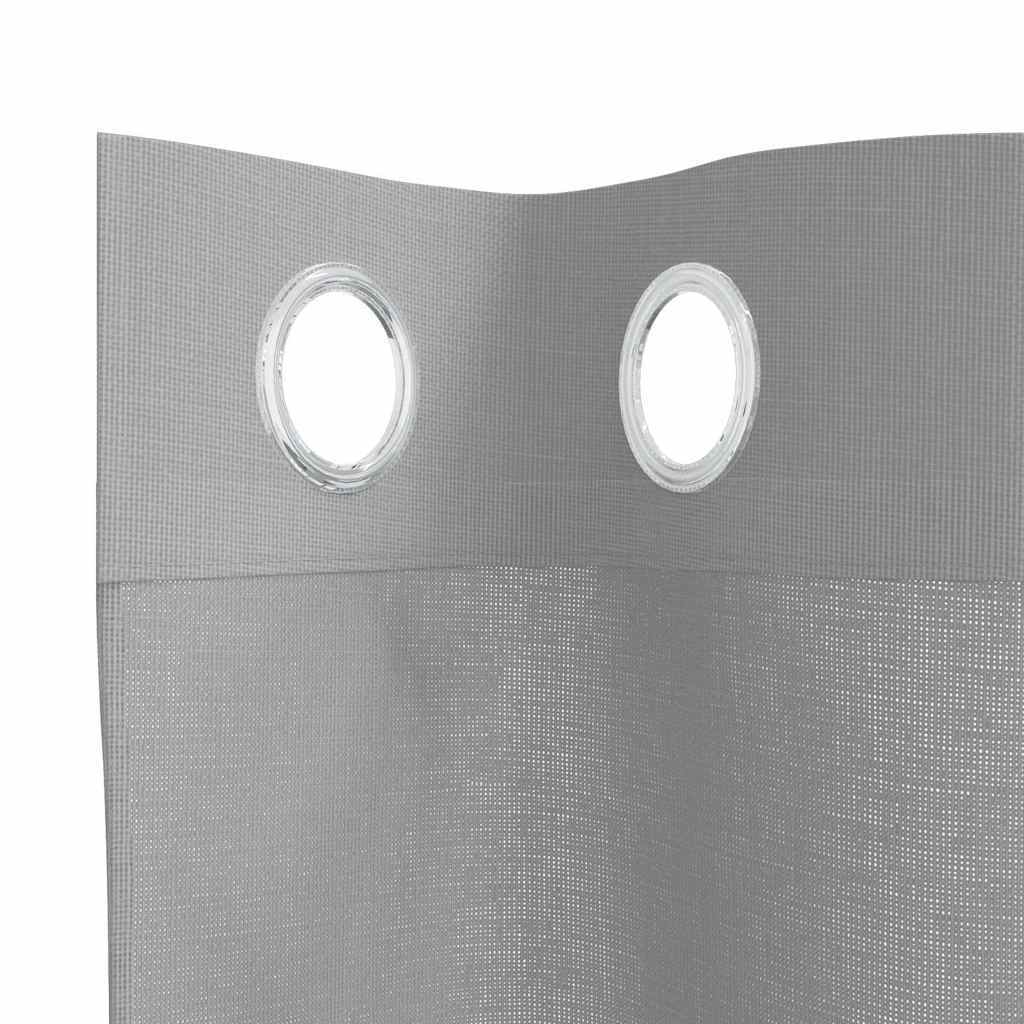 Voile Curtains with Grommets 2 pcs Light Grey 140x260 cm