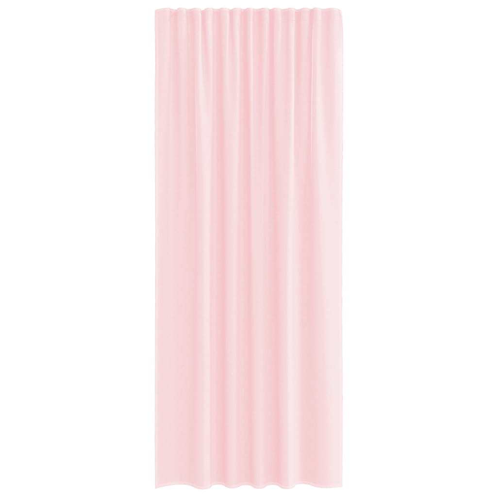 Voile Curtains with Loops 2 pcs Light Pink 140x245 cm