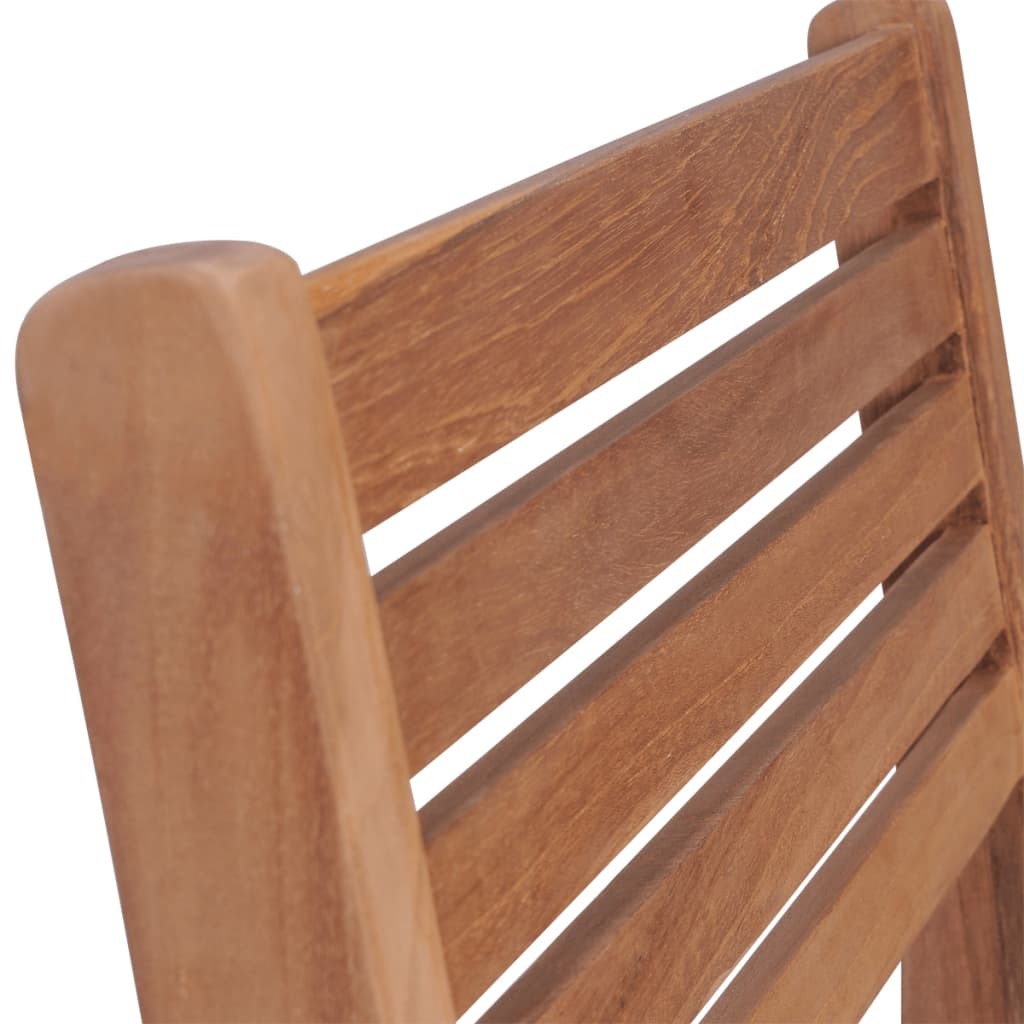 vidaXL Stackable Garden Chairs 2 pcs Solid Teak Wood