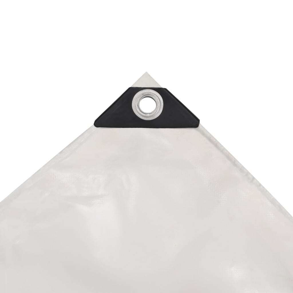 vidaXL Tarpaulin 650 g/m 4x4 m White