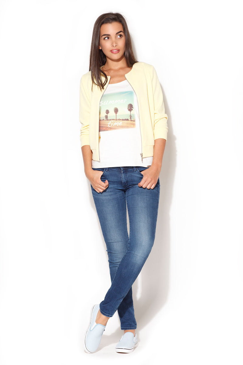 yellow - Sweatshirt model 45587 Katrus