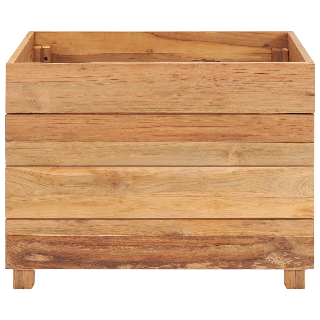 vidaXL Raised Bed 50x40x38 cm Recycled Teak Wood and Steel