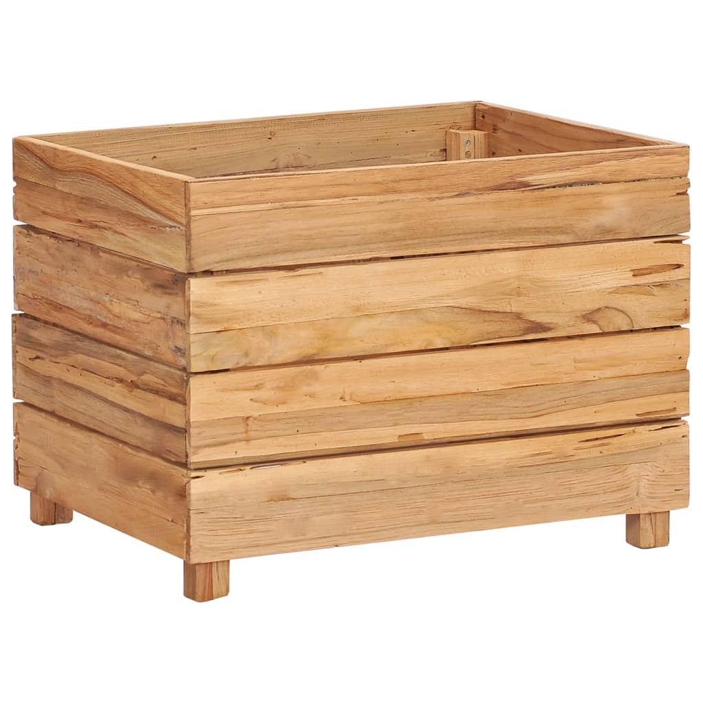 vidaXL Raised Bed 50x40x38 cm Recycled Teak Wood and Steel