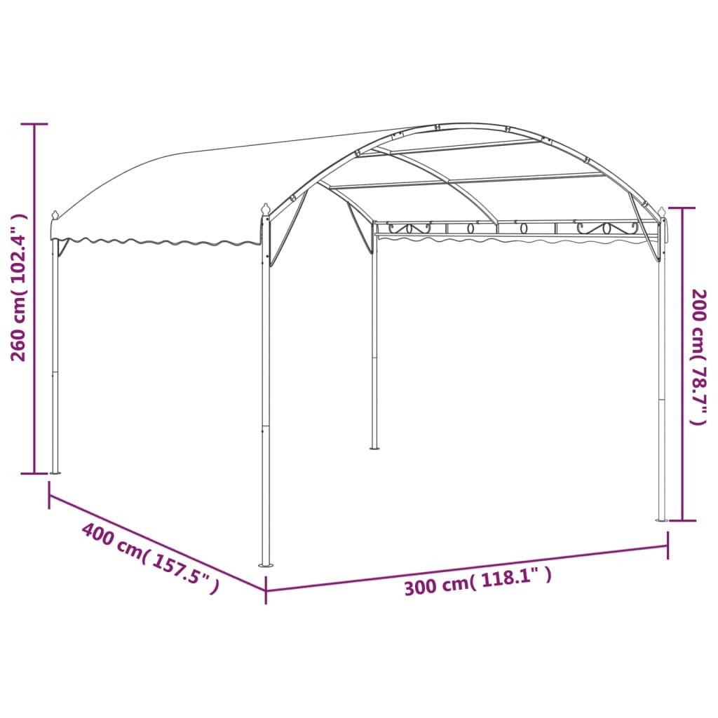 vidaXL Sunshade Awning 3x4 m Anthracite