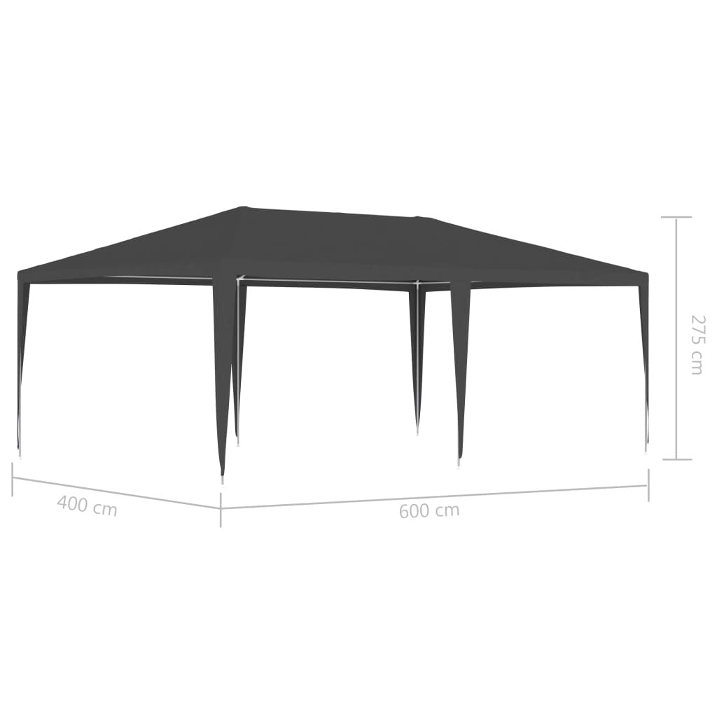 vidaXL Professional Party Tent 4x6 m Anthracite 90 g/m