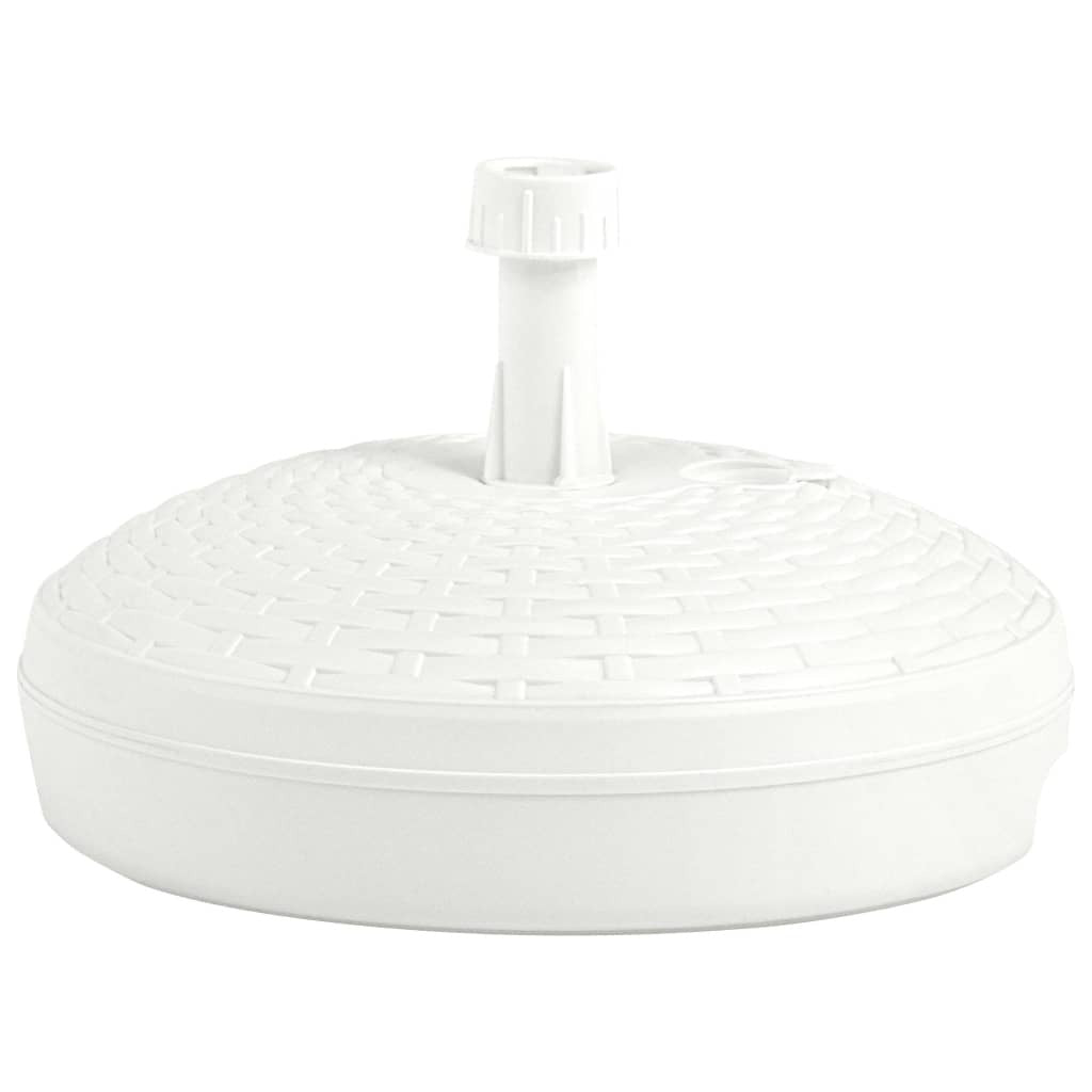 vidaXL Umbrella Base Sand/Water Filled 20 L White Plastic Rattan