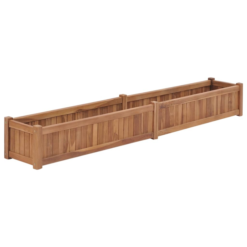 vidaXL Raised Bed 200x30x25 cm Solid Teak Wood