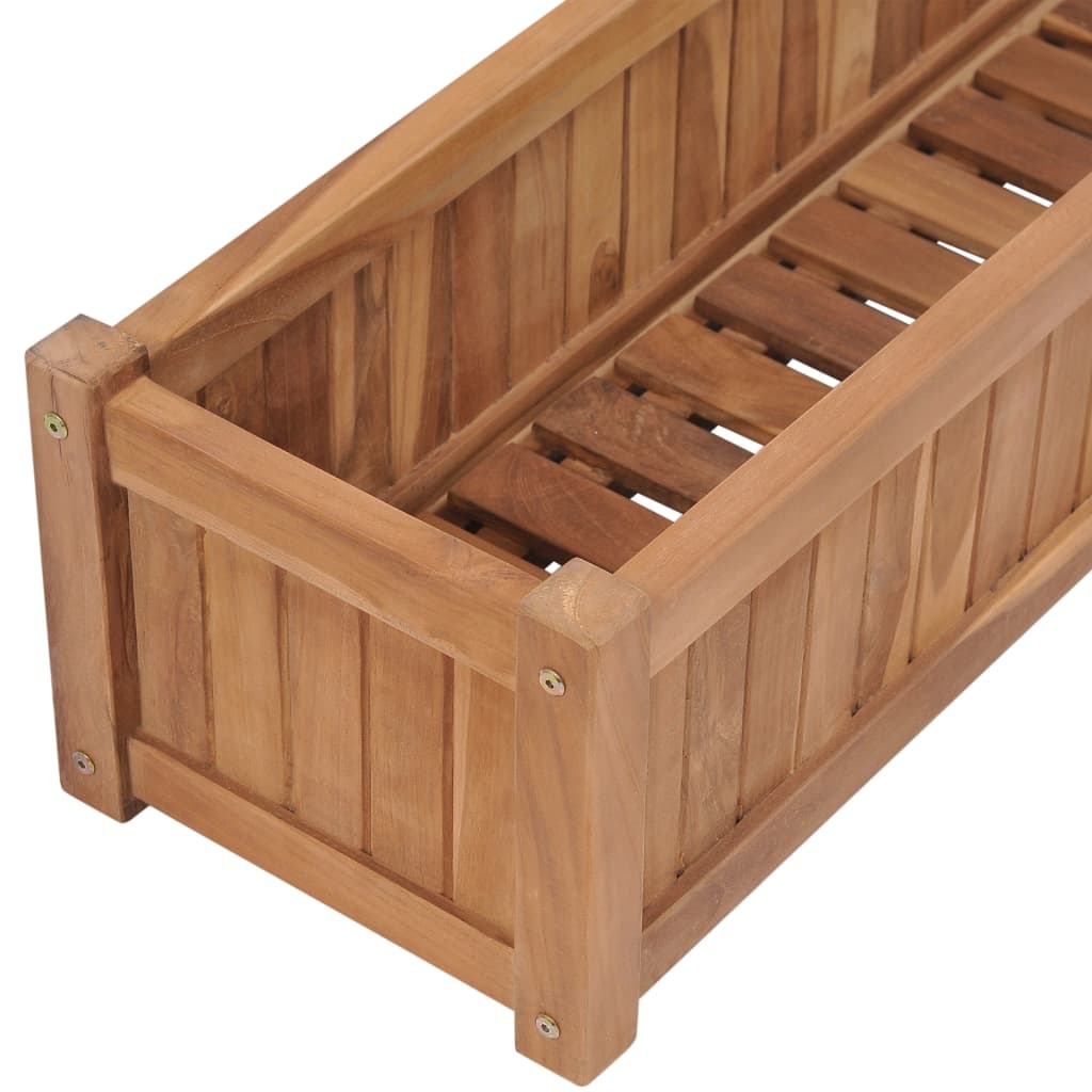 vidaXL Raised Bed 200x30x25 cm Solid Teak Wood