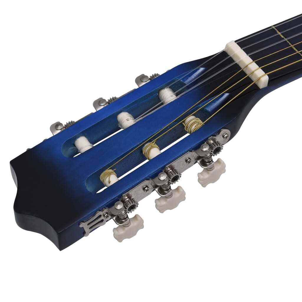 Western Classical Cutaway Guitar with Equalizer 6 Strings Blue