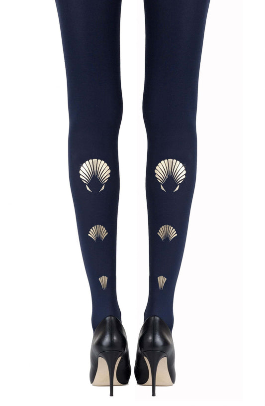 Zohara "What The Shell" Gold Print Tights